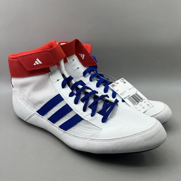 Adidas HVC 2 Wrestling Shoes Men Size 11.5 White Red Blue Lightweight Sneakers main image 9